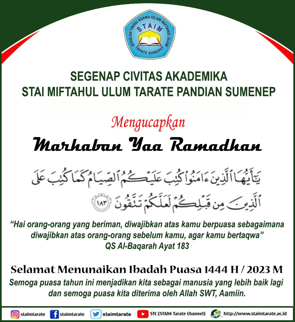 Marhaban Yaa Ramadhan 1444H
